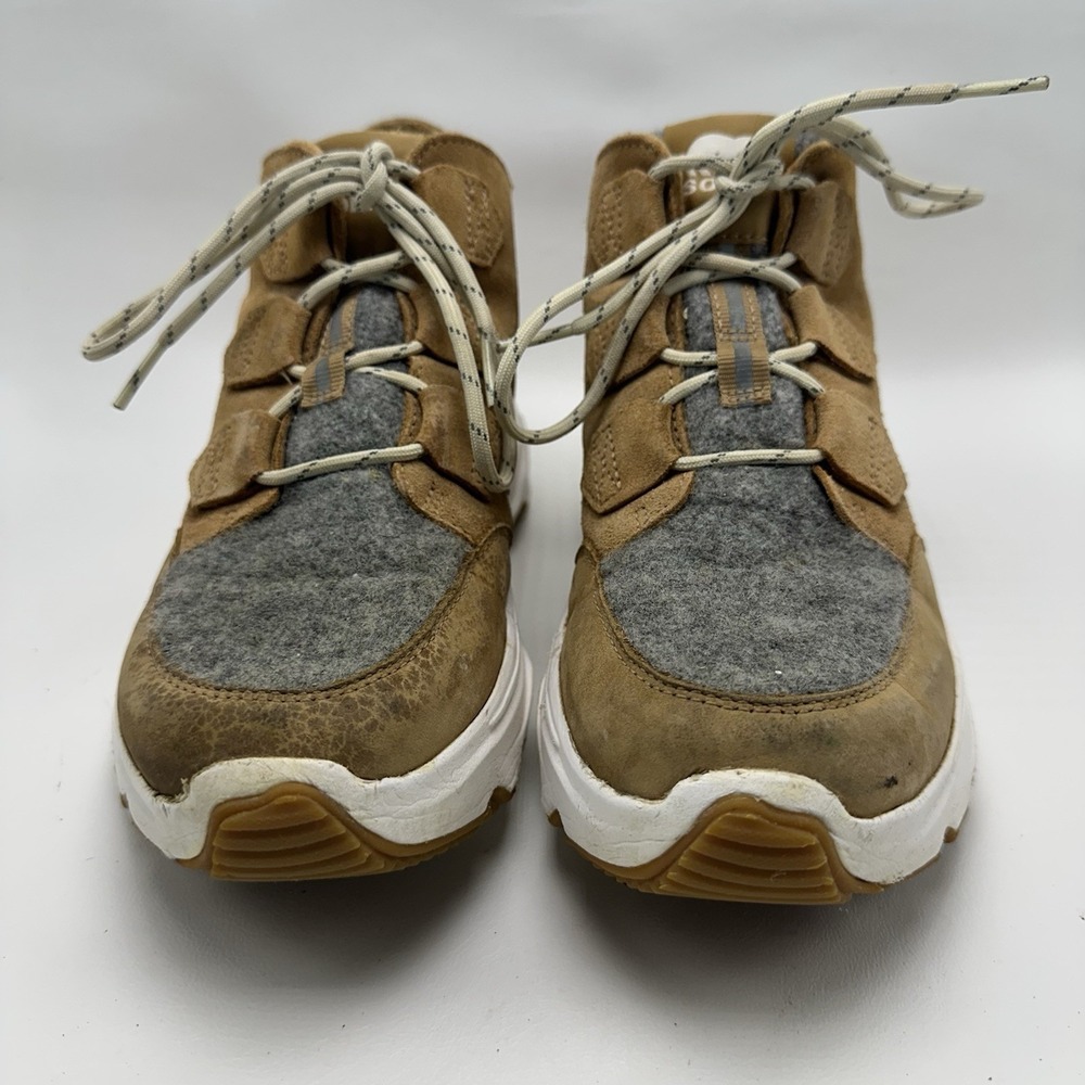Sorel Kinetic Breakthru Caribou Brown Suede Boots Women's Size 7.5 - Picture 2 of 11